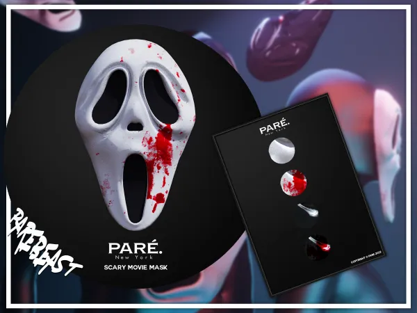 Alpha PARE Scary Movie Mask - The Sims 4 Custom Content