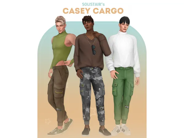 Maxis Match Casey Cargo Pants by solistair - The Sims 4 Custom Content