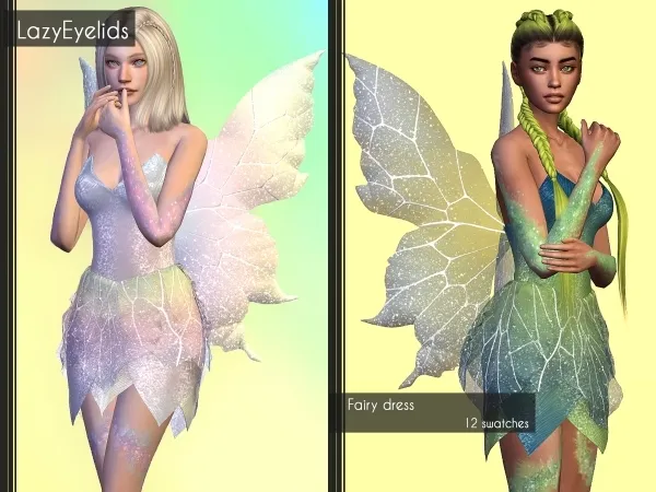 Alpha Fairy dress - The Sims 4 Custom Content