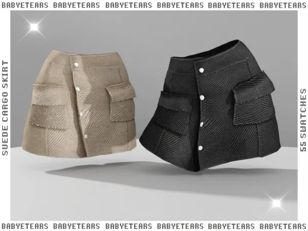 Suede cargo skirt - babyetears