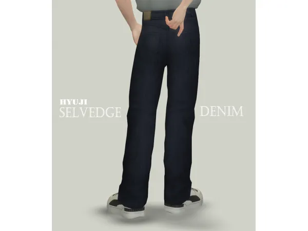 Maxis Match [HYUJI] SELVEDGE DENIM - The Sims 4 Custom Content