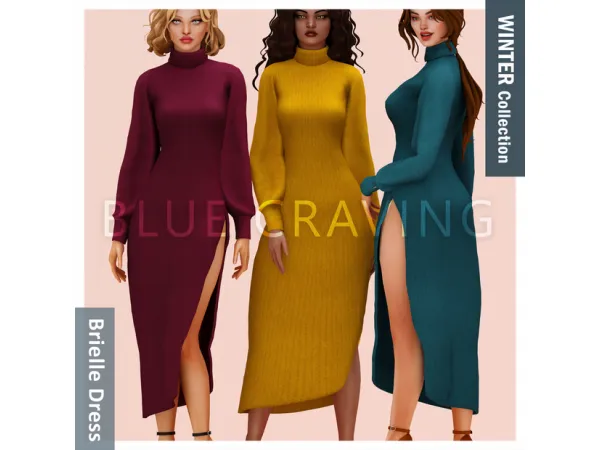 Maxis Match Blue Craving Brielle Dress - The Sims 4 Custom Content