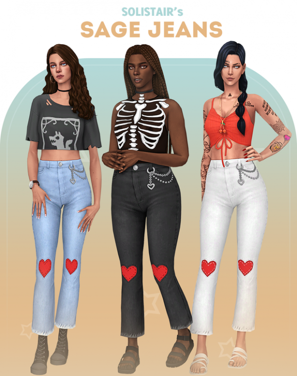 Maxis Match Sage Jeans by simsfinds - The Sims 4 Custom Content