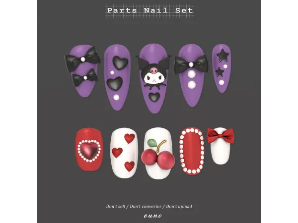 Alpha sims4cc parts nail set - The Sims 4 Custom Content