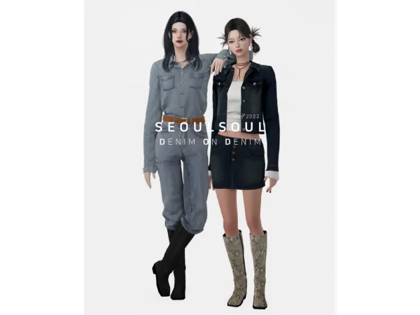 Alpha Denim on Denim - The Sims 4 Custom Content