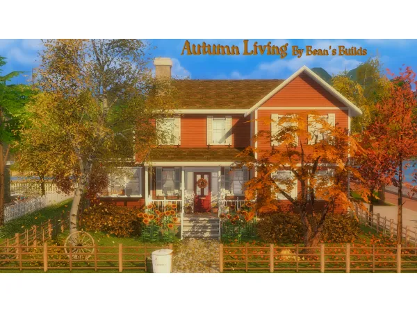Maxis Match Autumn Living Family Home - The Sims 4 Custom Content