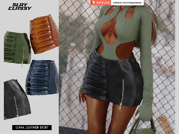 Alpha SC145 LUNA SKIRT - The Sims 4 Custom Content