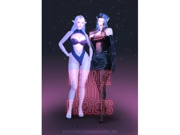 Mix New female body presets - The Sims 4 Custom Content