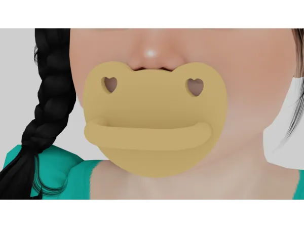 Mix [Scarlett Bulckowisk] Heart Silicon Pacifier - The Sims 4 Custom Content