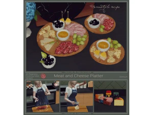 Mix Cheese And Meat Platter - The Sims 4 Custom Content