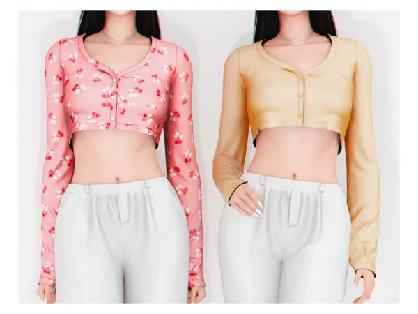 Alpha Nxde Top v2 - The Sims 4 Custom Content