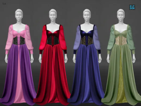 Alpha October Content 1 Sifix Eden Dress Fantasy RC - The Sims 4 Custom Content