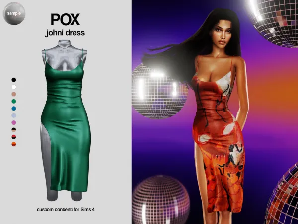 Alpha POX Johni Dress Sample - The Sims 4 Custom Content