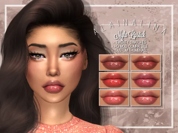 Maxis Match Myla Lipstick - The Sims 4 Custom Content
