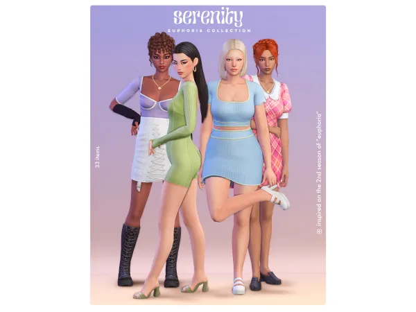 Maxis Match Euphoria Collection (33 items) by Serenity Updated - The Sims 4 Custom Content