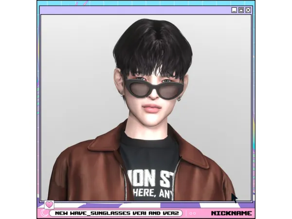 Mix [NICKNAME] new wave_sunglasses - The Sims 4 Custom Content