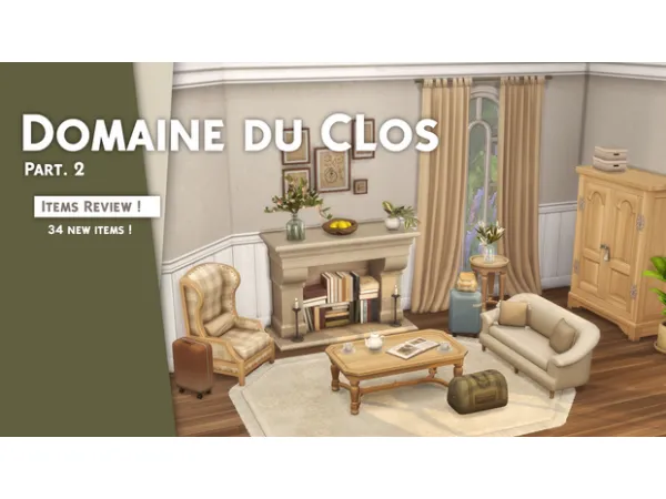 Maxis Match Domaine du Clos part 2 - The Sims 4 Custom Content