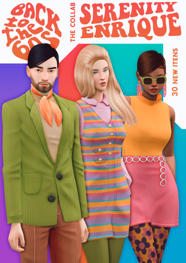 Maxis Match Back To The 60s Enrique X Serenity PART 2 by simsfinds - The Sims 4 Custom Content
