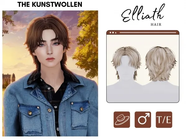 Maxis Match Elliath hair - The Sims 4 Custom Content