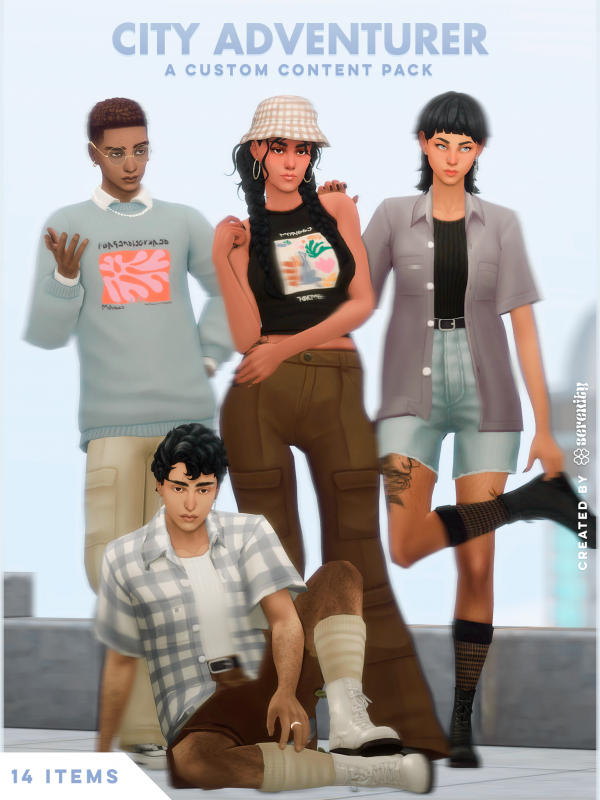 Maxis Match City Adventurer a 14 item collection by simsfinds - The Sims 4 Custom Content