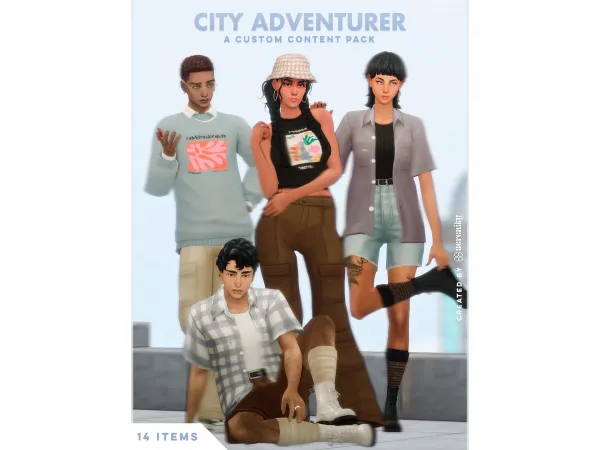 Maxis Match City Adventurer a 14 item collection by Serenity - The Sims 4 Custom Content