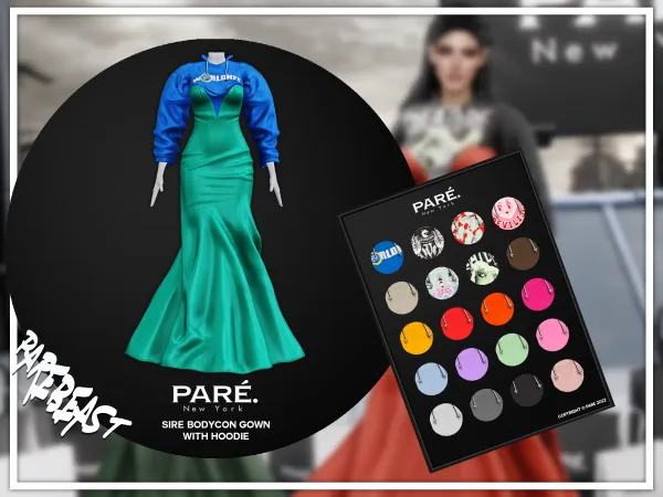 Alpha Pare Sire Gown - The Sims 4 Custom Content
