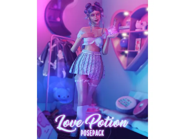 Mix Love Potion Posepack - The Sims 4 Custom Content