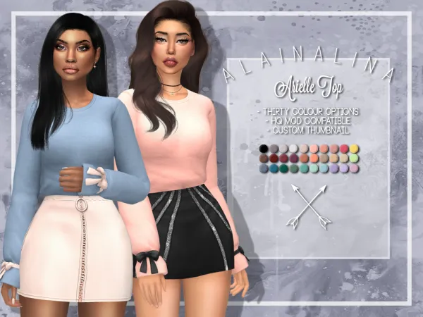Alpha Early Access Arielle Top - The Sims 4 Custom Content