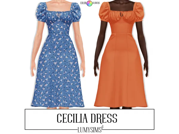 Alpha Cecilia Dress - The Sims 4 Custom Content