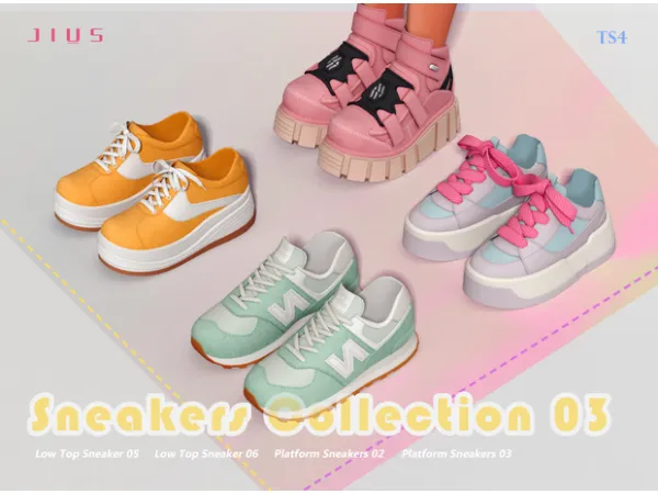 Mix Sneakers Collection 03 by jiussims - The Sims 4 Custom Content