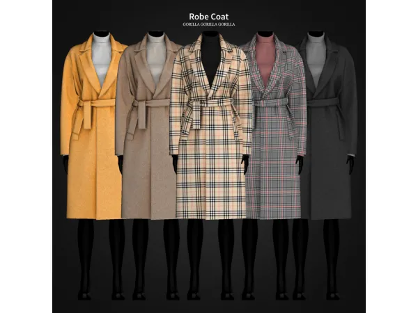 Alpha Robe Coat by [Gorilla Gorilla Gorilla] - The Sims 4 Custom Content