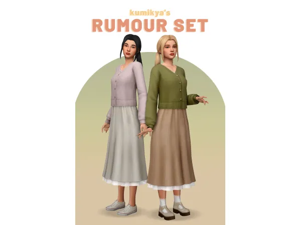 Maxis Match Rumour Set by Kumikya - The Sims 4 Custom Content