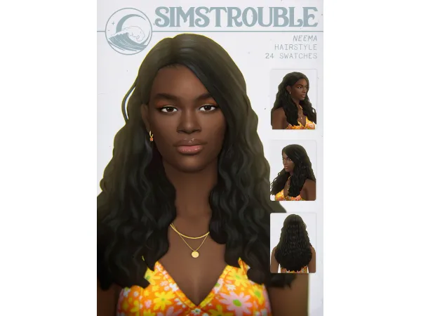 Maxis Match Neema Hairstyle by simstrouble - The Sims 4 Custom Content