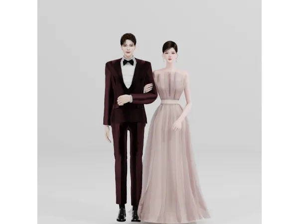Mix [Atelier Lena] Party Couple Pose Set - The Sims 4 Custom Content