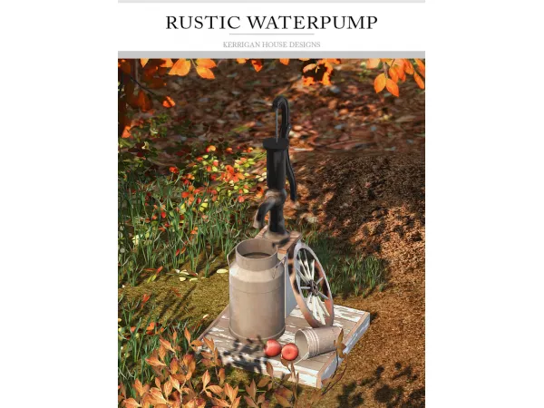 Alpha [KHD] Old Rustic Water Pump - The Sims 4 Custom Content