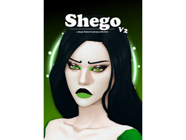 Maxis Match SHEGO V2 a shego themed makeup collection - The Sims 4 Custom Content