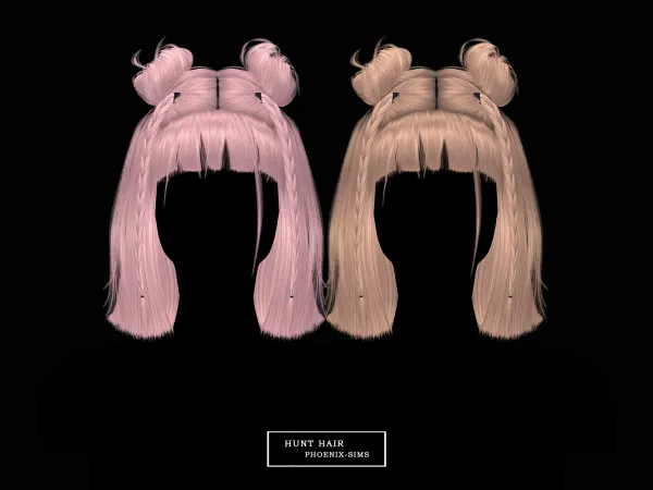 Alpha Hunt Hair - The Sims 4 Custom Content