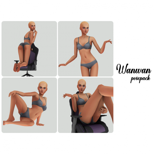 Alpha Wanwan Posepack (Patreon Early Access) by bommie-sims - The Sims 4 Custom Content