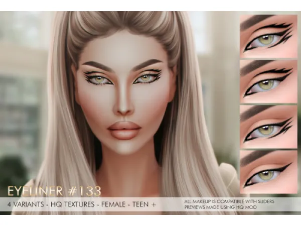 Alpha EYELINER 133 - The Sims 4 Custom Content