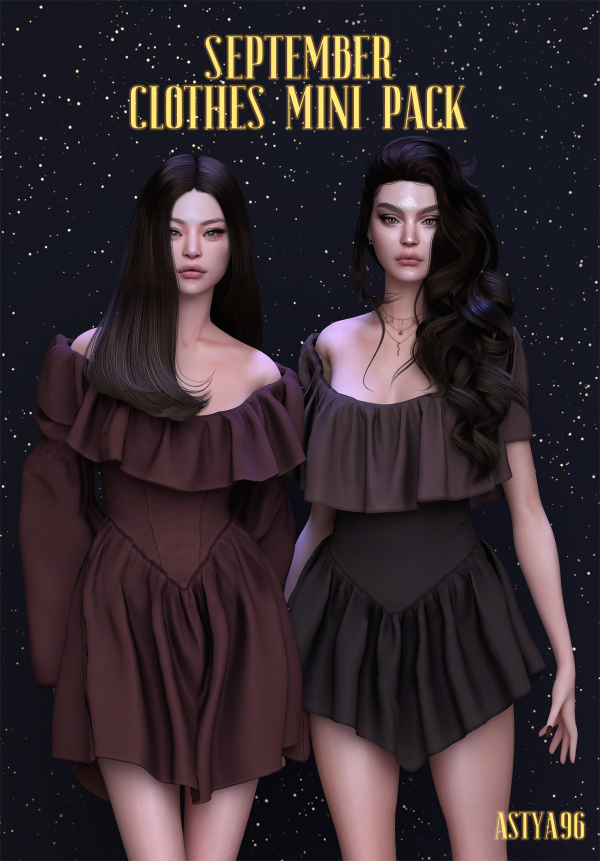 Alpha September Clothes Mini Pack by simsfinds - The Sims 4 Custom Content
