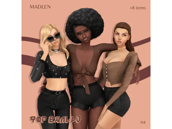 Maxis Match Top Bundle by Madlen - The Sims 4 Custom Content
