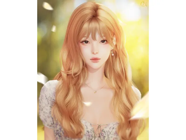 Alpha [JINO] HAIR N14 AURORA - The Sims 4 Custom Content