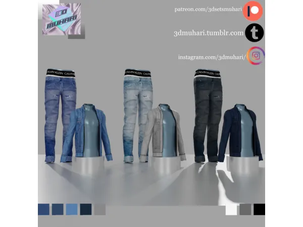 Alpha 3D Muhari for Male - The Sims 4 Custom Content