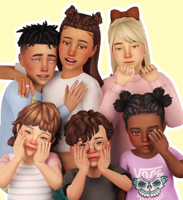 Maxis Match Teeny Nails by simsfinds - The Sims 4 Custom Content