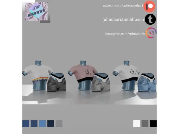 Alpha 3D Muhari for Female - The Sims 4 Custom Content