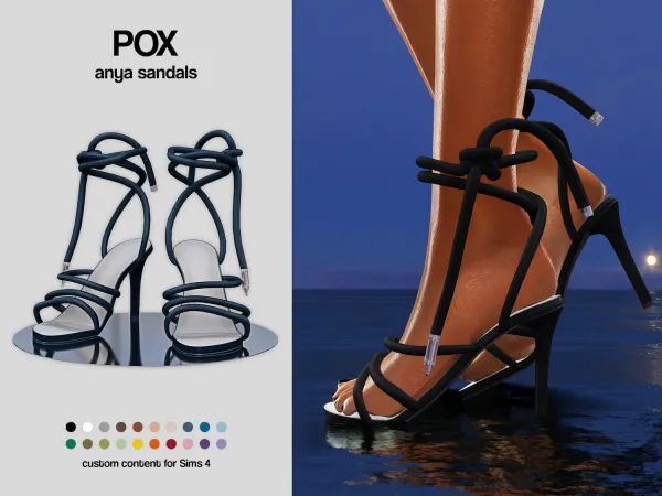 Alpha POX Anya Sandals - The Sims 4 Custom Content