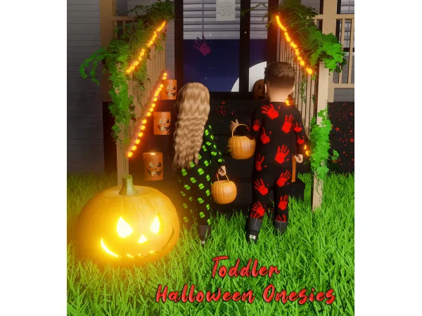 Alpha Halloween Toddler Onesies - The Sims 4 Custom Content