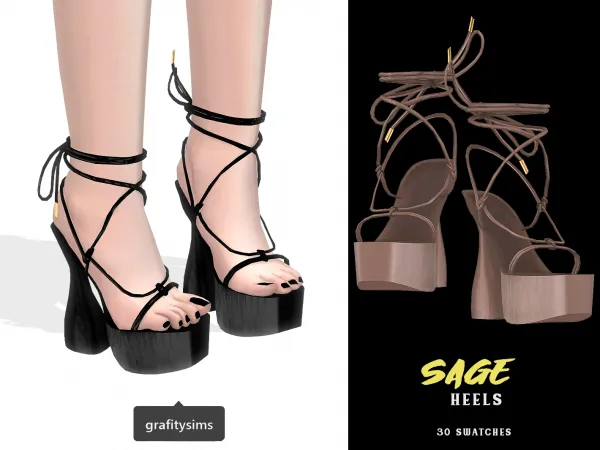 Alpha Sage Heels - The Sims 4 Custom Content