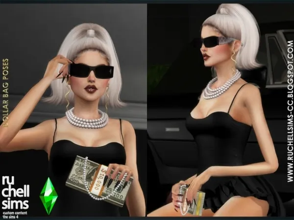 Mix DOLLAR BAG POSES - The Sims 4 Custom Content