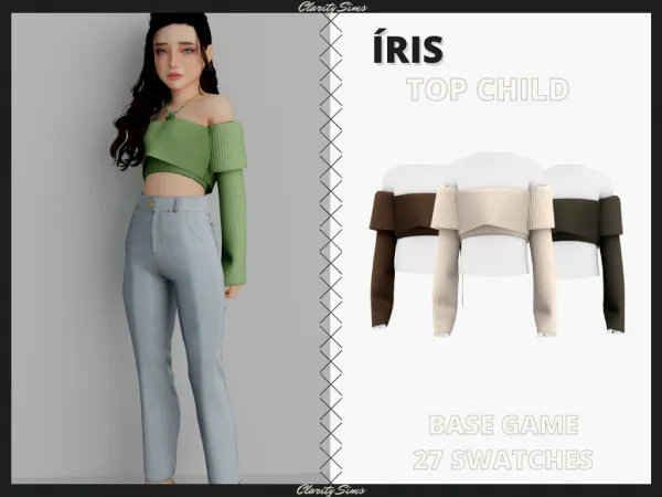 Alpha Íris Top Child - The Sims 4 Custom Content